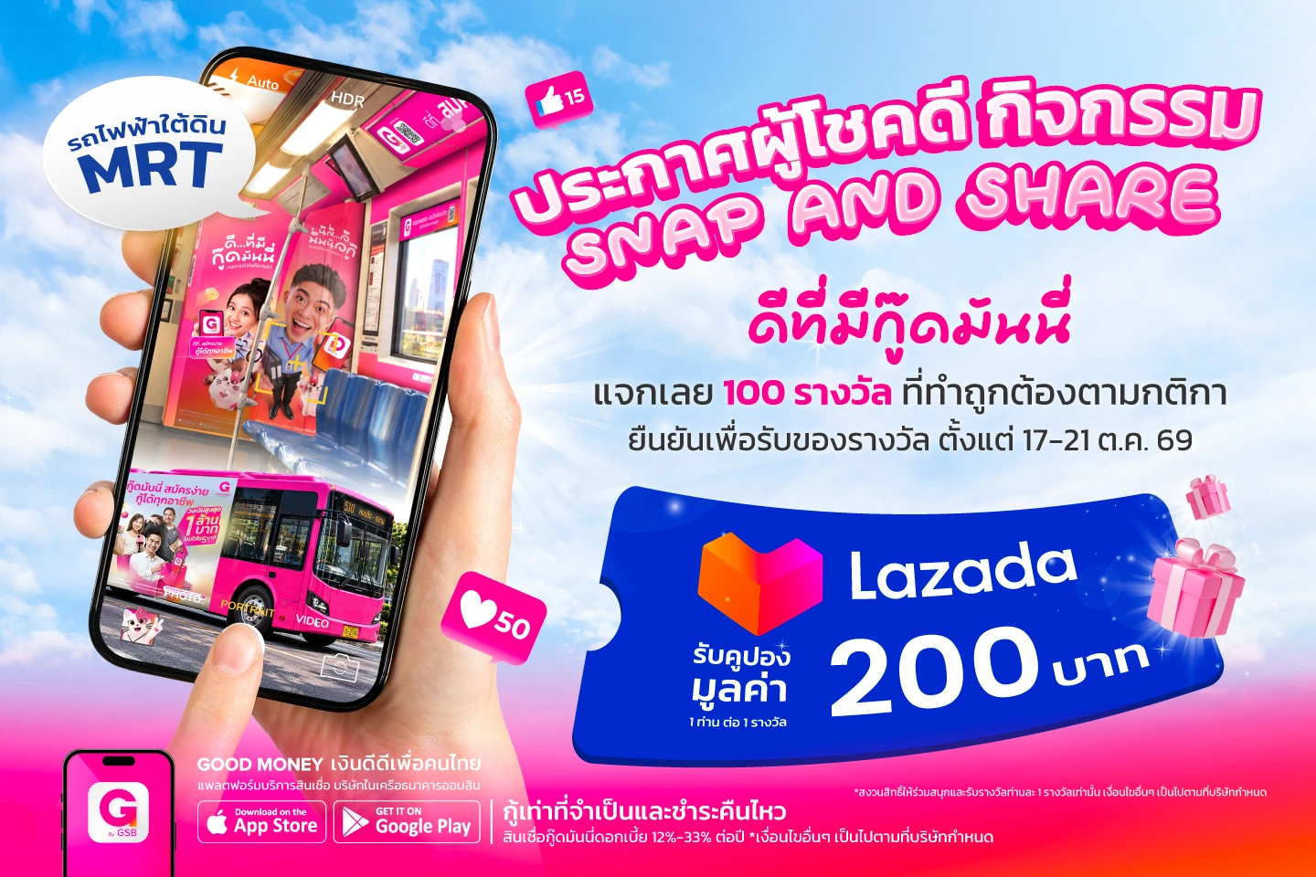 ประกาศรายชื่อผู้โชคดี กิจกรรม Snap & Share